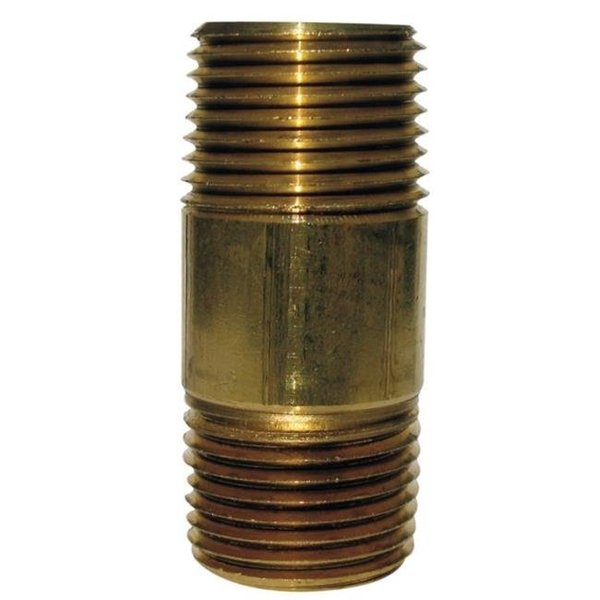 Swivel 0.5 x 5.5 in. Red Brass Nipple Pipe- pack of 5 SW155621